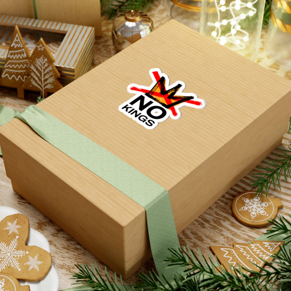 “No Kings” Stickers — Small in Size, Massive in Freedom